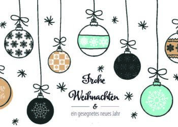 Weihnachtspostkarte Frohe Weihnachten