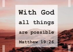 Postkarte - With God all things...
