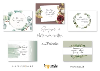 Segens- und Mutmachkarten - Postkartenbuch Ein eigens angefertigter Kartenblock aus unseren beliebtesten Querformat Graphic Cards. 5x2 Postkarten im klassischen A6 Format. Perfekt zum verschenken.