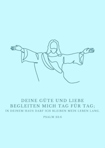 341-117-052 In deinem Haus darf ich bleiben mein Leben lang christliche Postkarte mit Bibelvers oneline art minimalistisch 4youmedia Verlag