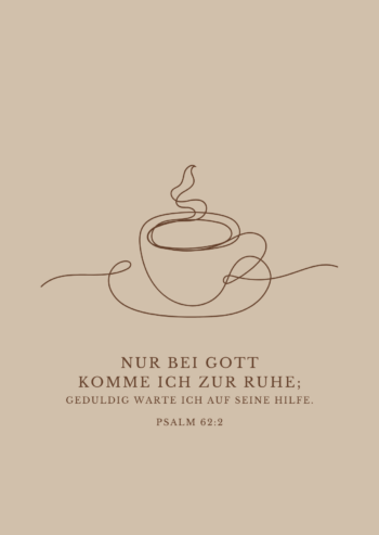 341-117-055 Ruhe bei Gott christliche Postkarte mit Bibelvers oneline art minimalistisch 4youmedia Verlag