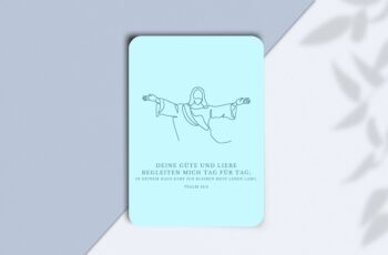 341-117-053 Bei Gott ist alles ist möglich christliche Postkarte mit Bibelvers oneline art minimalistisch 4youmedia Verlag