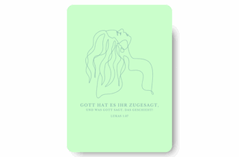 341-117-050 Gott hat es ihr zugesagt christliche Postkarte mit Bibelvers oneline art minimalistisch 4youmedia Verlag