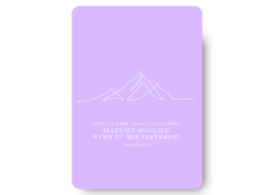 341-117-053 Bei Gott ist alles ist möglich christliche Postkarte mit Bibelvers oneline art minimalistisch 4youmedia Verlag