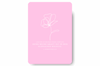 341-117-054 Meine Kraft ist in den Schwachen mächtig christliche Postkarte mit Bibelvers oneline art minimalistisch 4youmedia Verlag