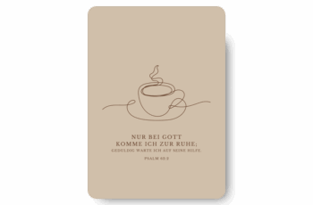 Christliche Postkarte mit Bibelvers I Ruhe bei Gott I Psalm 23,6 I oneline art minimalistisch beige I 4youmedia Verlag I Art.Nr.: 341-117-055