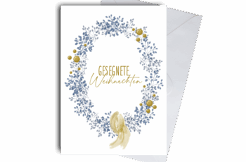 Faltkarte Weihnachten Kranz