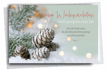 Faltkarte Weihnachten Tannenzapfen
