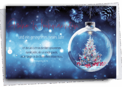 Faltkarte Weihnachten Kugel