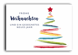 Postkarte Frohe Weihnachten Baum