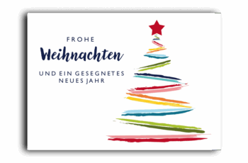 Postkarte Frohe Weihnachten Baum