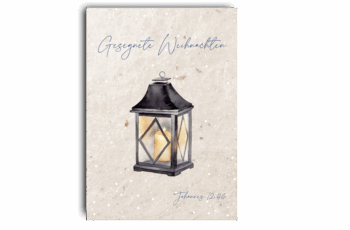 Postkarte Weihnachten Laterne