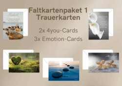 Faltkartepaket mit Bibelvers und Umschlag