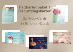 Faltkartenpaket Geburtstagskarten mit Bibelvers und Umschlag