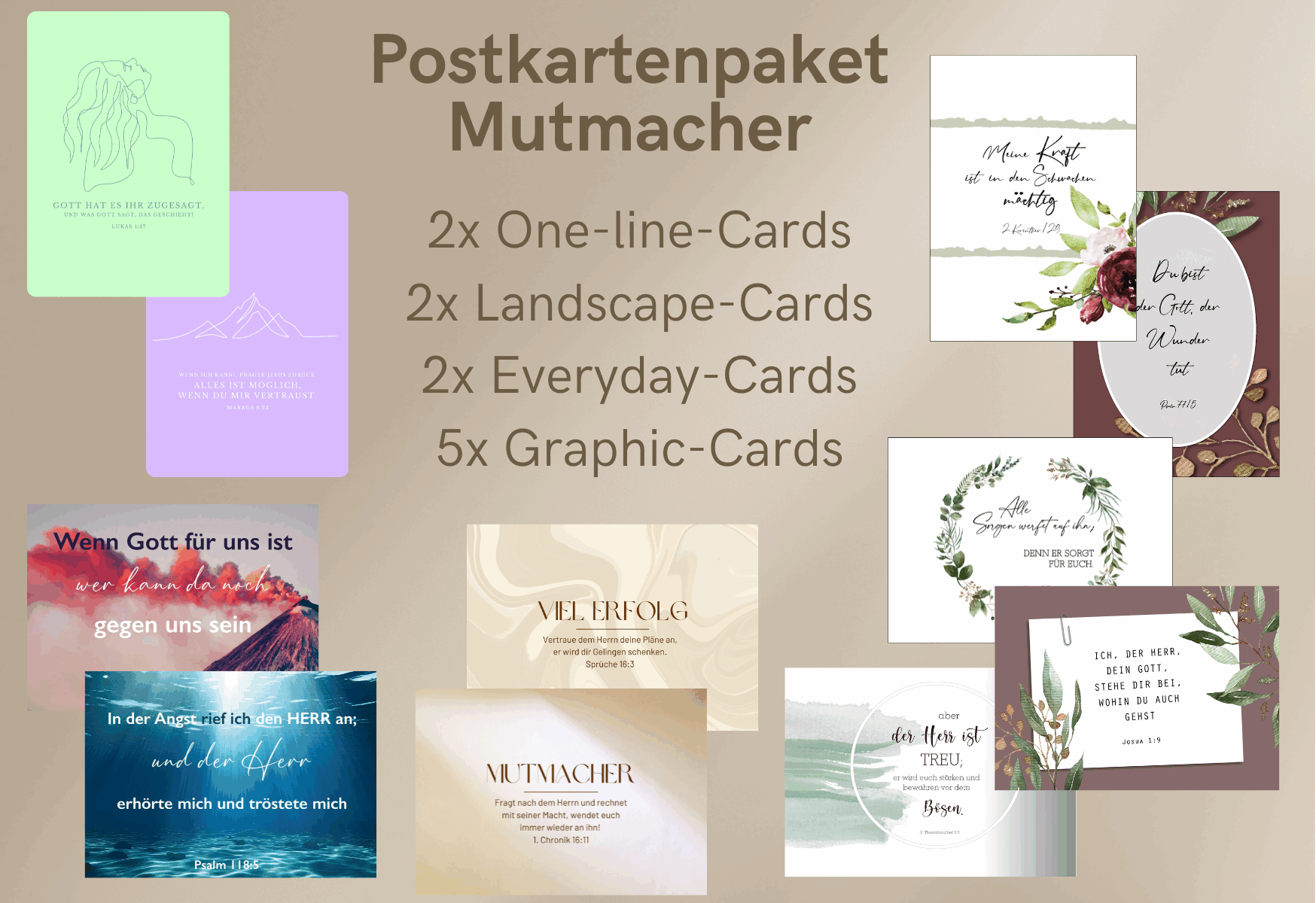 Christliche Postkarten mit Bibelvers Angebot