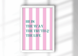 Christliches Poster A4 modernes Design christliche Wanddekoration mit biblischer Botschaft