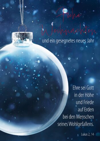 Faltkarte Weihnachten Kugel – Bild 2