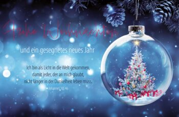 Faltkarte Weihnachten Kugel – Bild 2