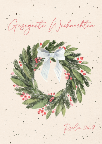 Postkarte Weihnachten Kranz – Bild 2