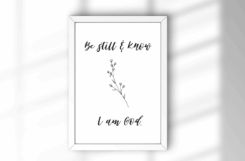 Be still and know I am God
